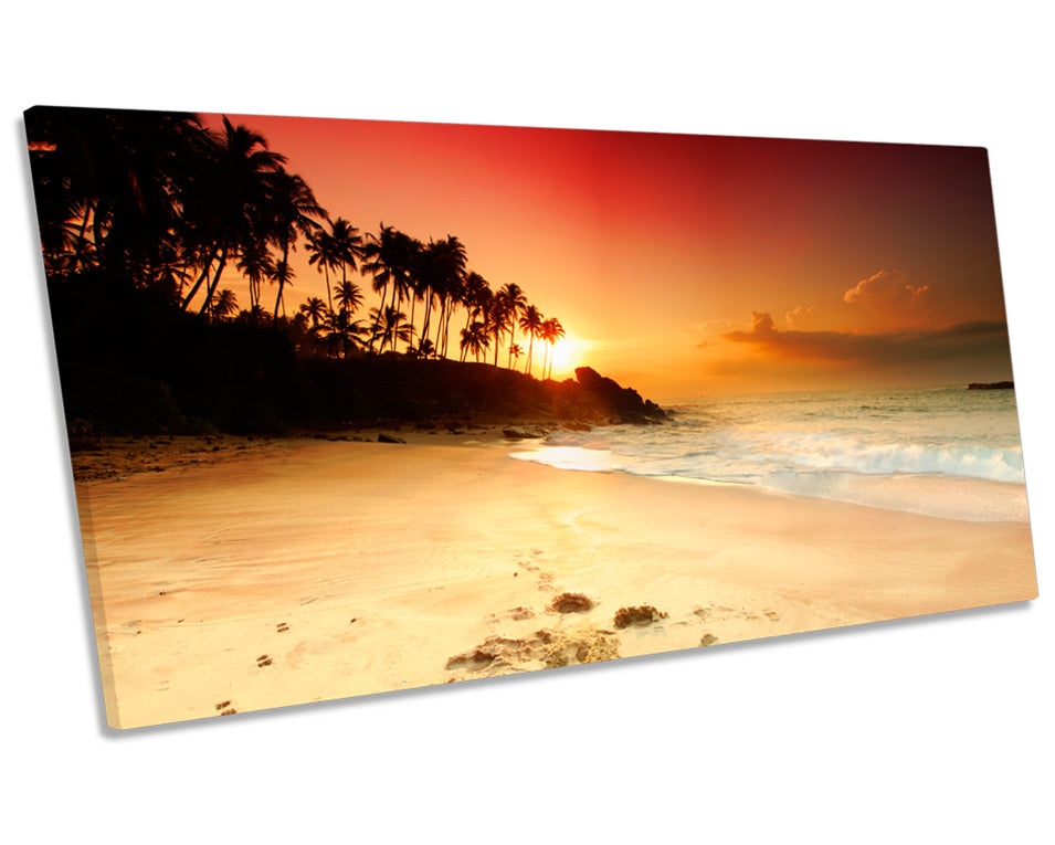Sandy Beach Sunset Tropical Sun