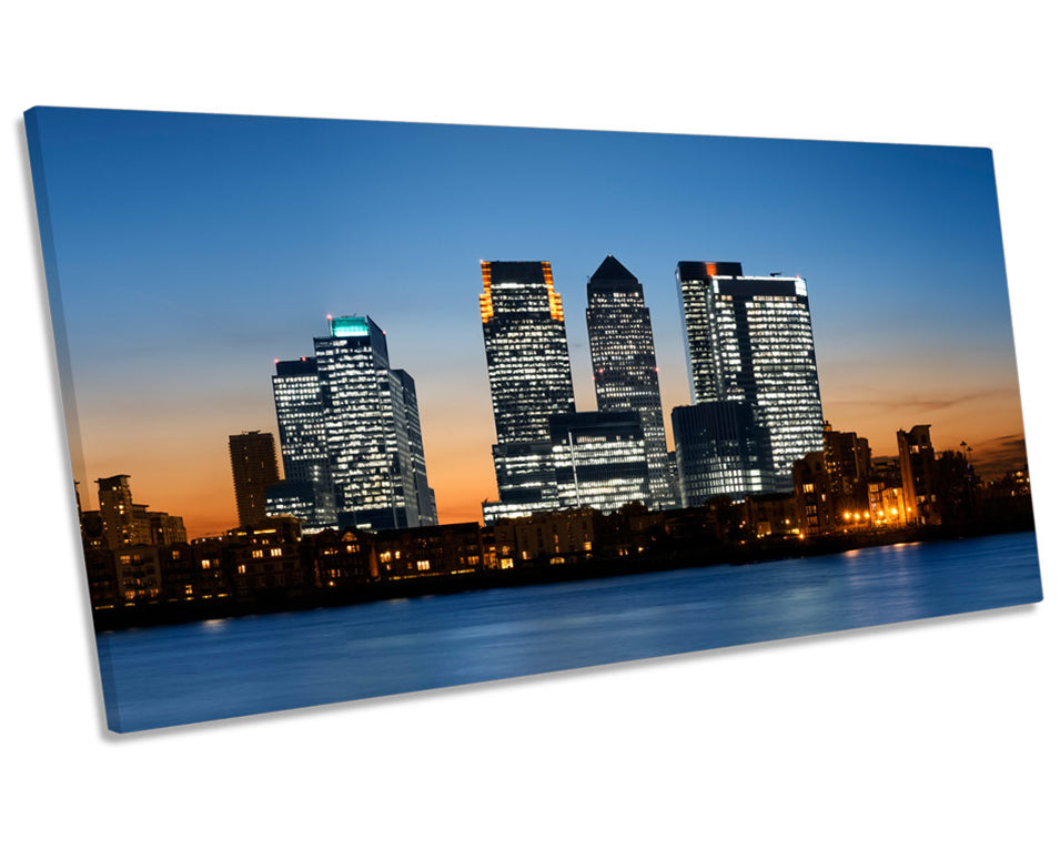 Skyline London City Canary Wharf