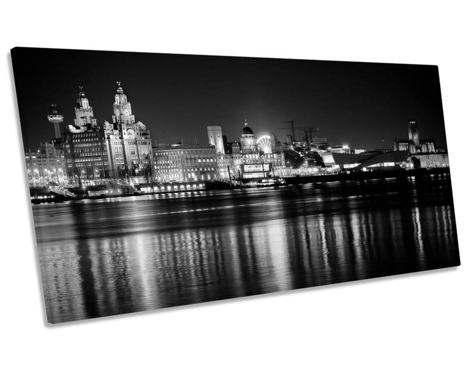 Liverpool City Skyline B&W