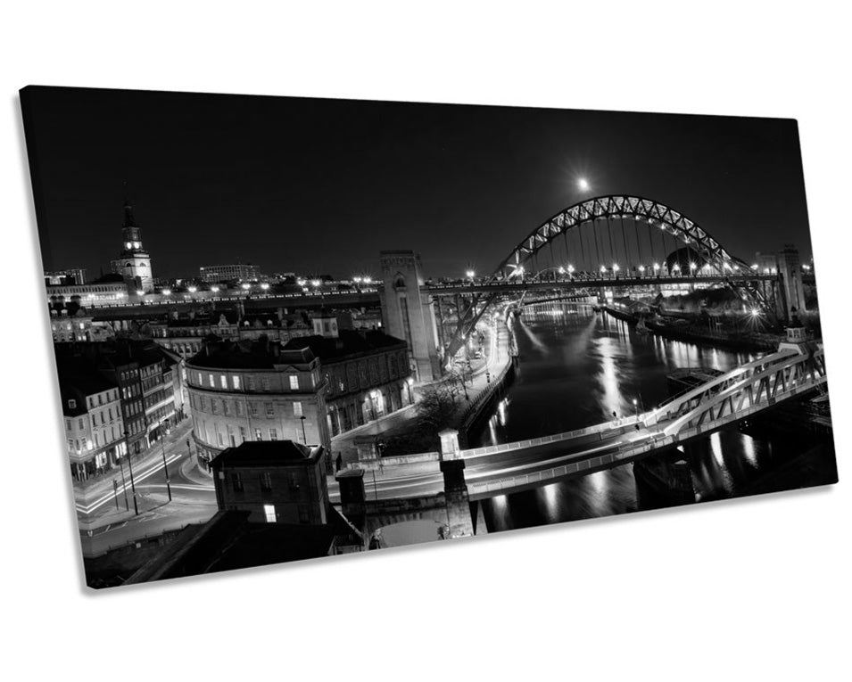 Newcastle Tyne Bridge Quayside B&W