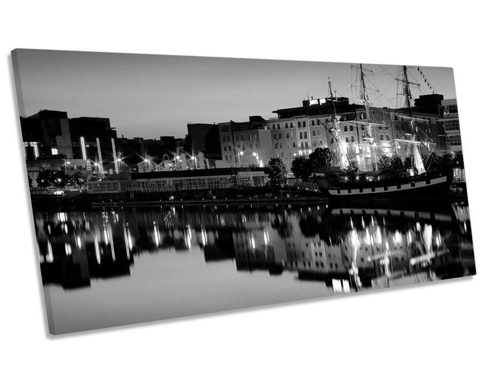 Dublin City Skyline Ireland B&W