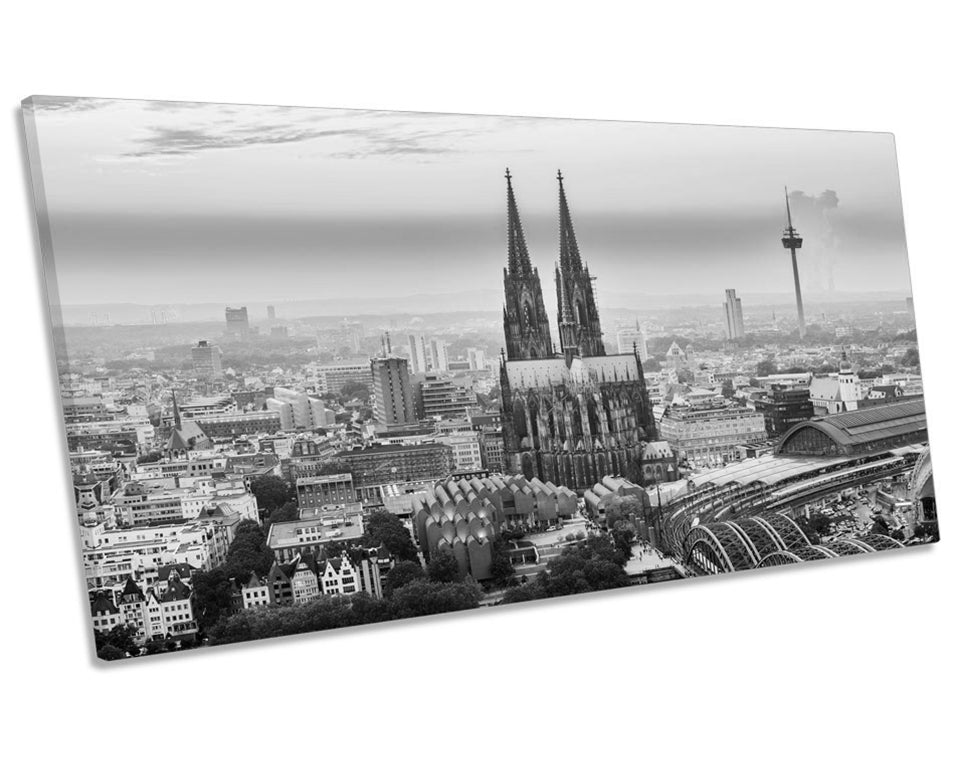 Cologne Germany City Skyline B&W