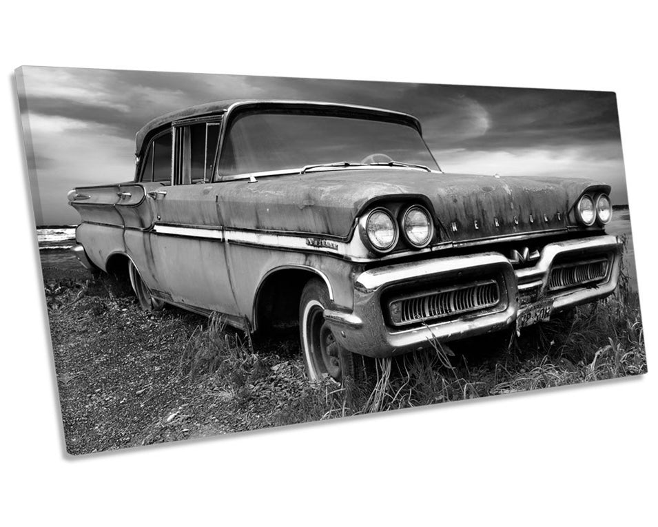 Old Rusty Car Vintage B&W Picture