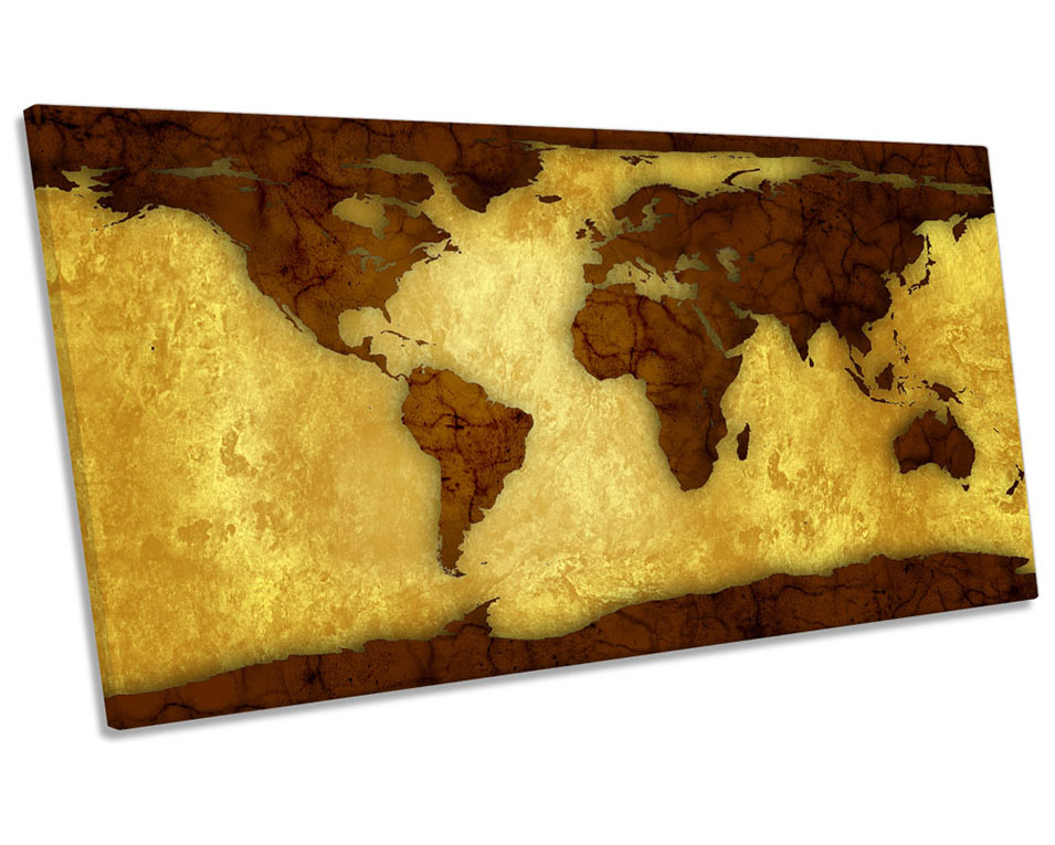 World Map Brown Picture