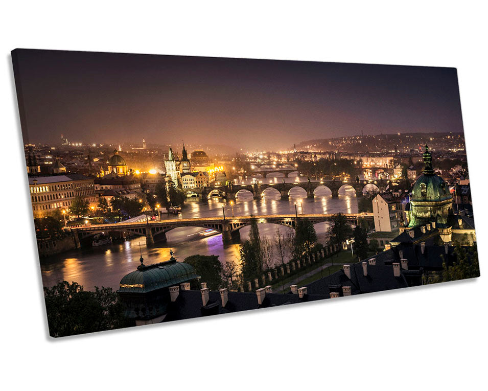 Prague Night Skyline Picture