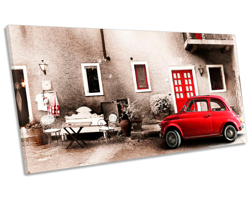 Red Car Italy Vintage Picture
