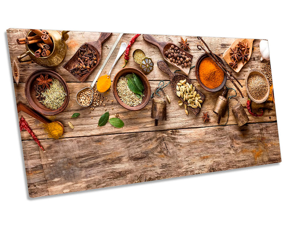 Spices Bowls Wooden Picture