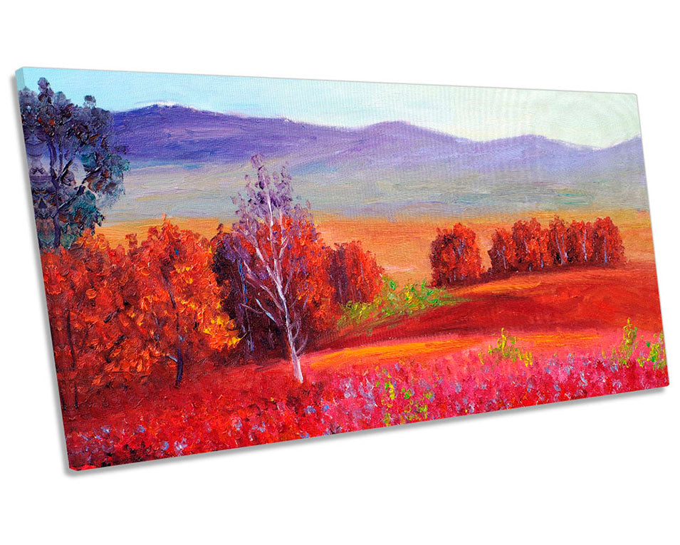 Red Landscape Paint Repro