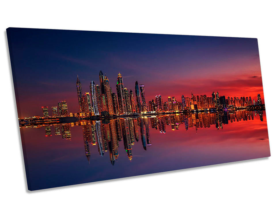 Sunset Dubai Marina Cityscape