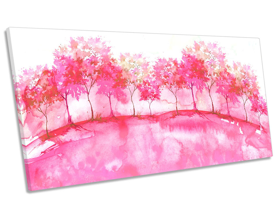 Pink Landscape Abstract Trees