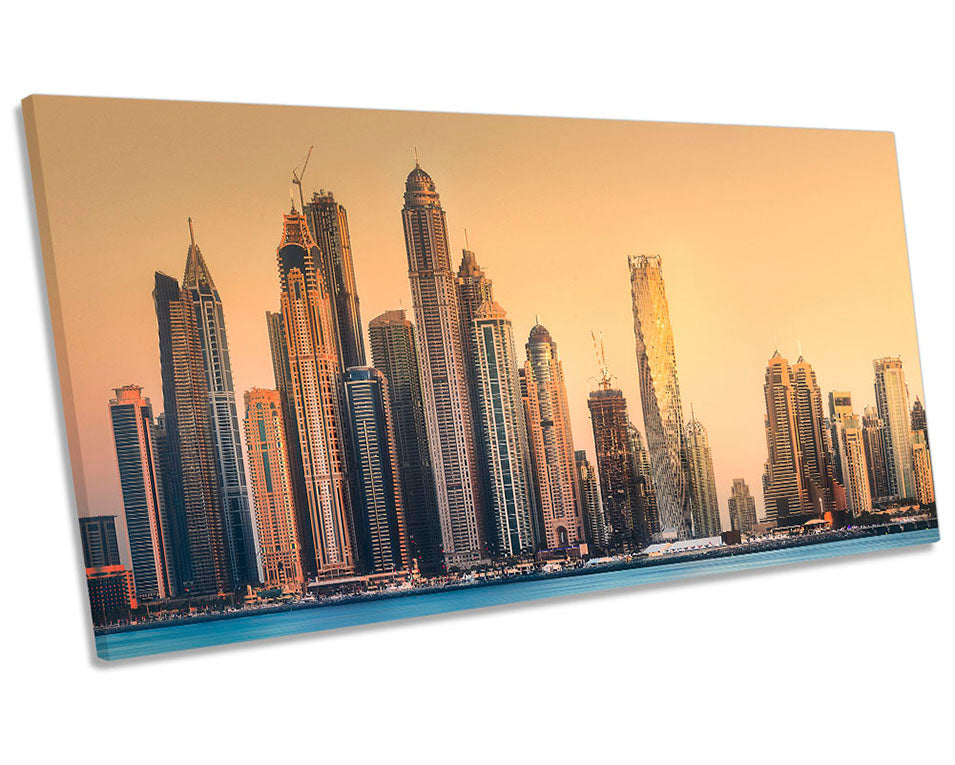 Dubai Marina City Skyline Beige
