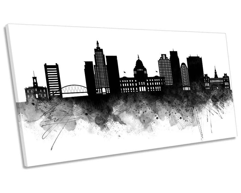 Providence Abstract City Skyline Black