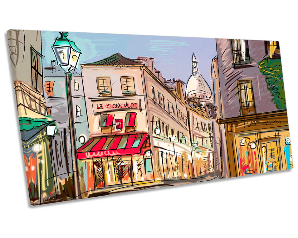 Paris Street Scene City Multi-Coloured