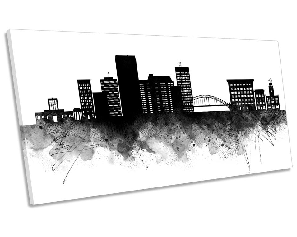 Manchester Abstract City Skyline Black