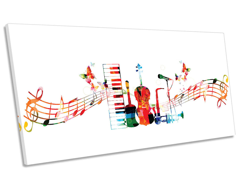 Musical Instruments Notes White