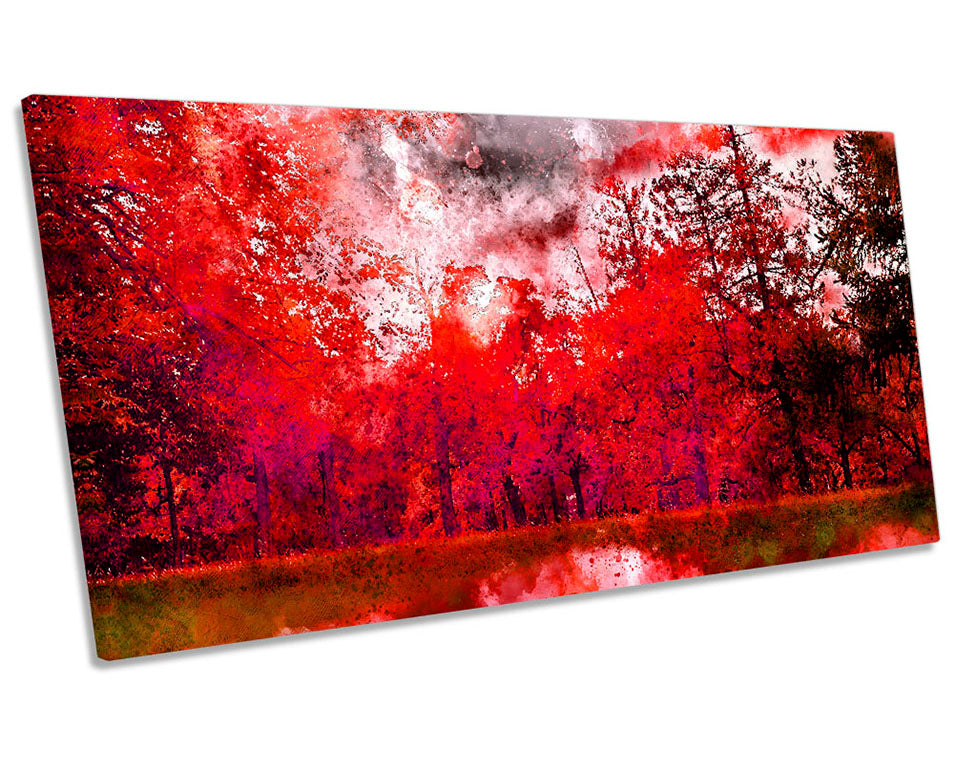 Abstract Modern Forest Red