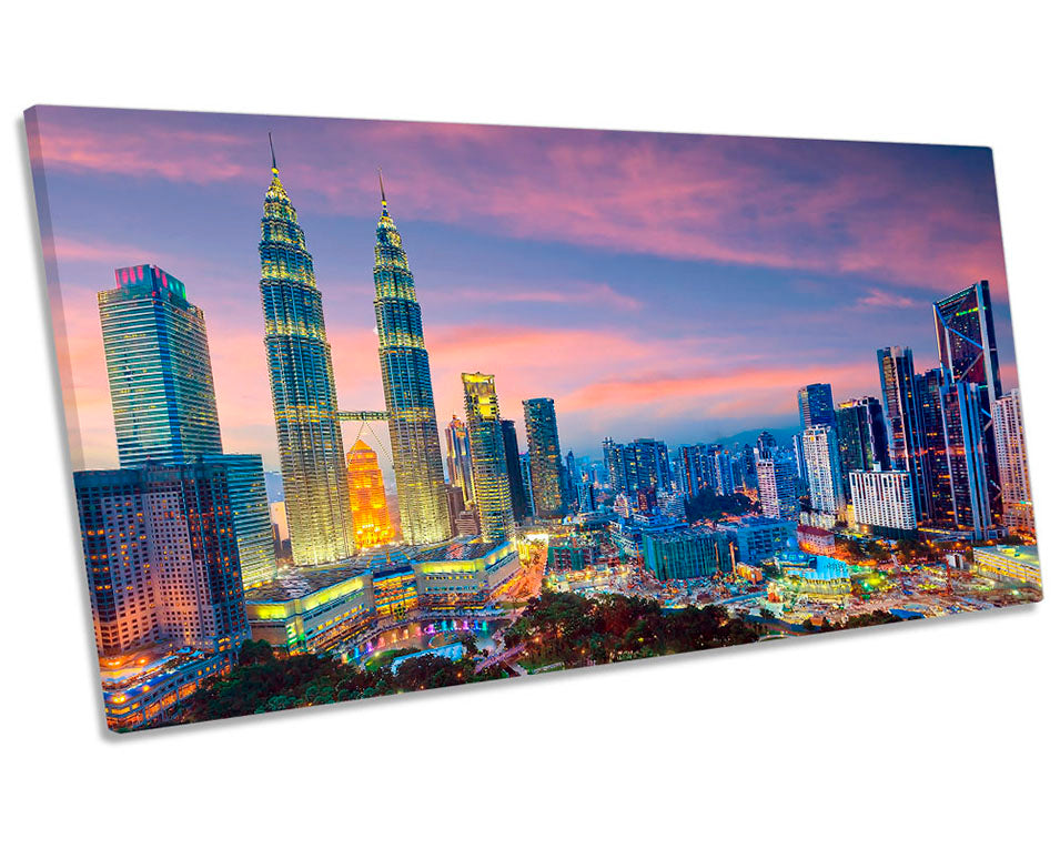 Kuala Lumpur City Skyline Pink