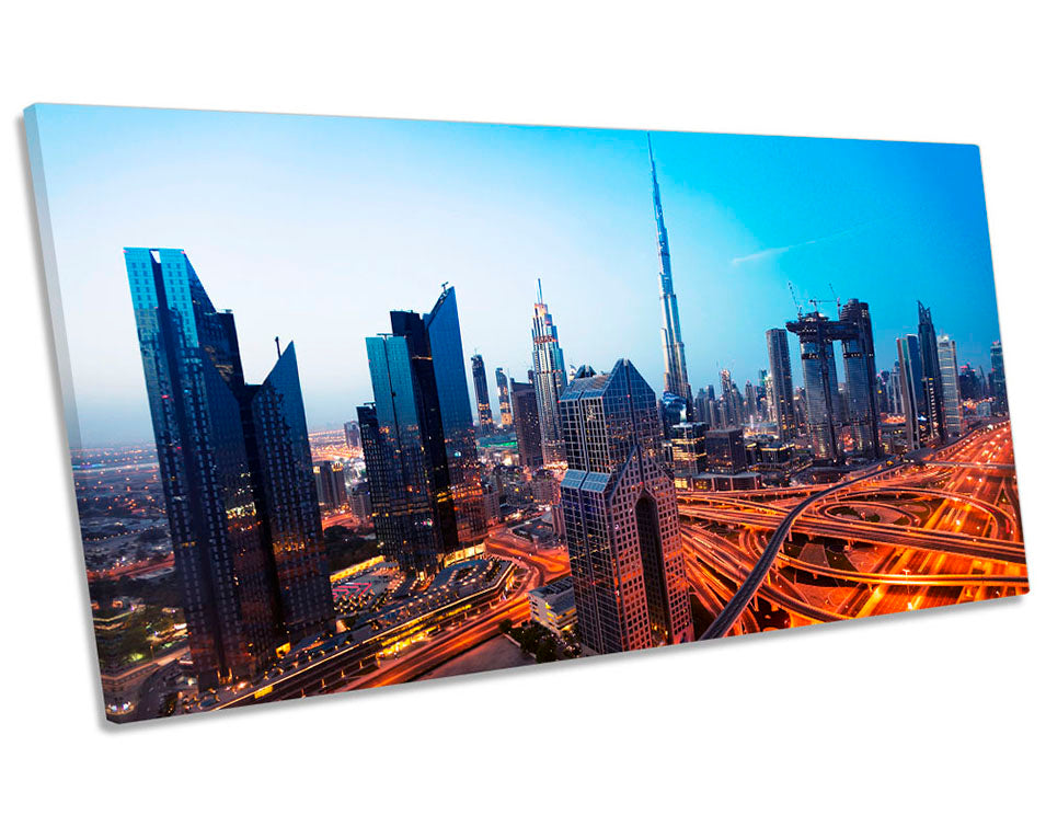 Dubai Cityscape Traffic Blue