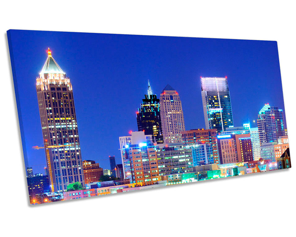 Atlanta Georgia City Skyline Blue