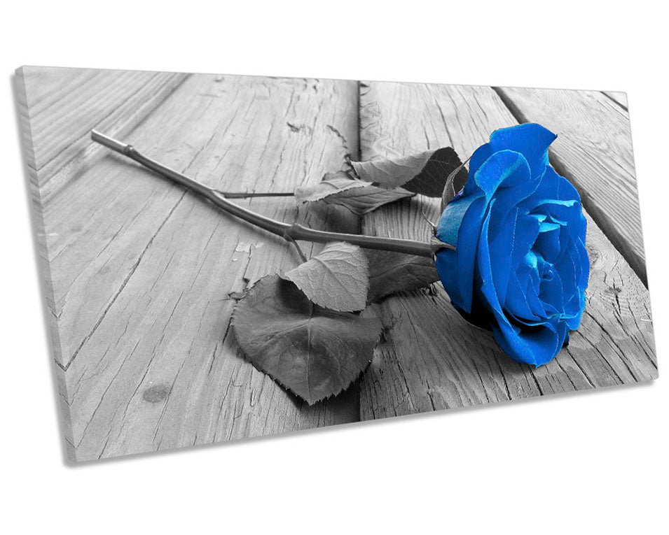 Rose Flower Floral Floorboard Blue
