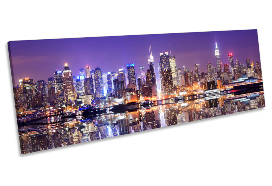 New York City Skyline Purple