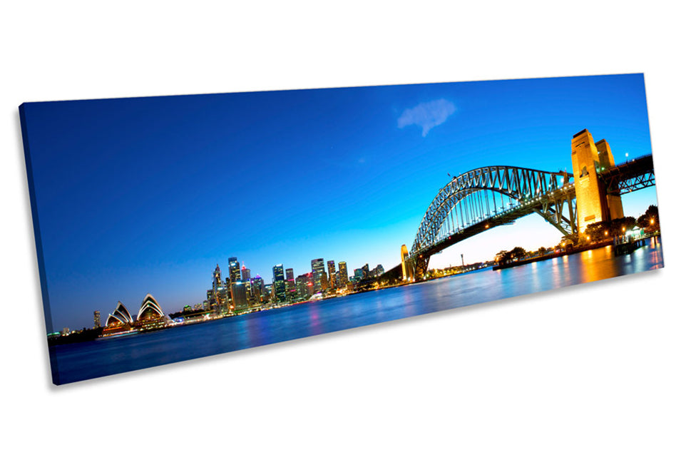 Sydney Harbour Skyline City Blue