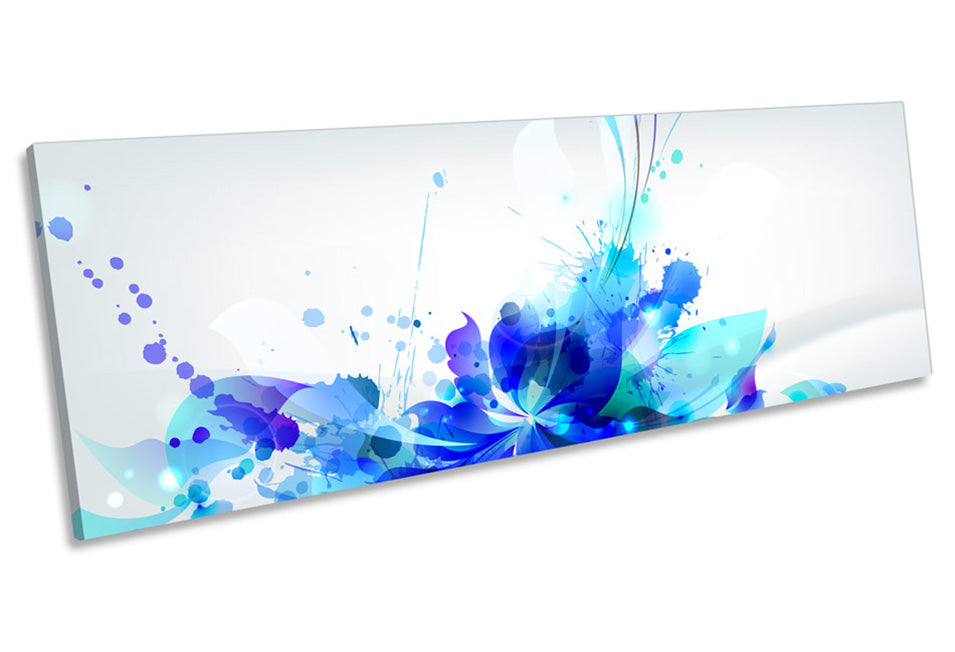 Blue Floral Splash Abstract