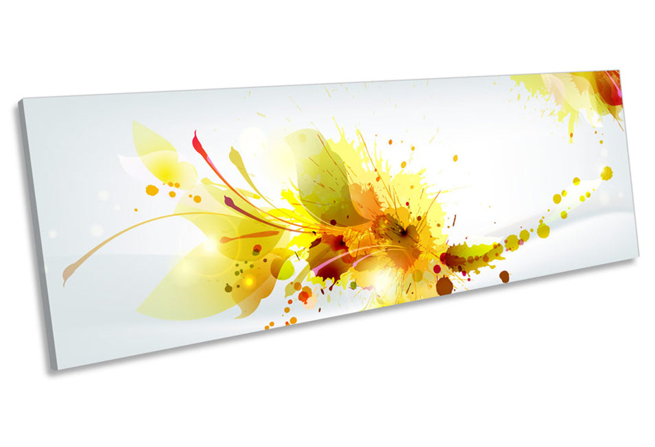 Yellow Floral Splash Abstract