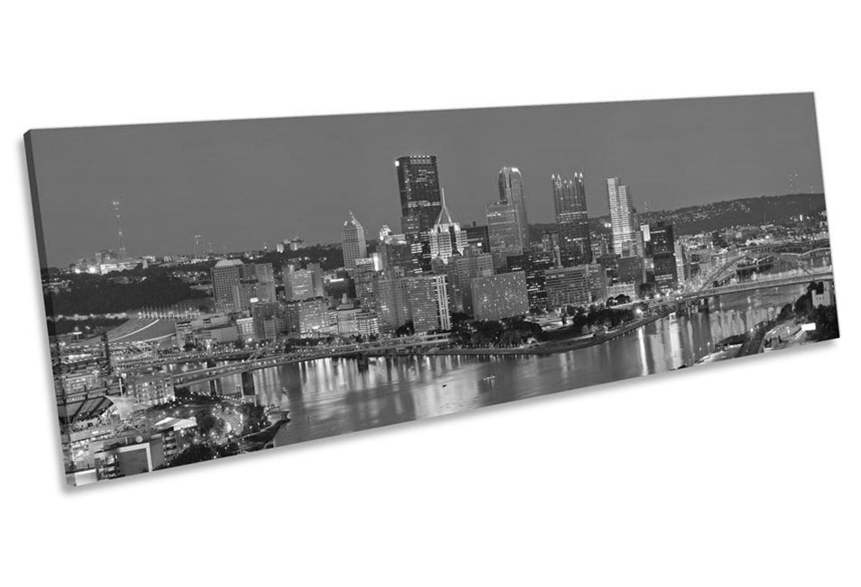 Pittsburgh City Skyline B&W