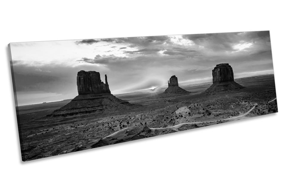 Monument Valley Sunset B&W