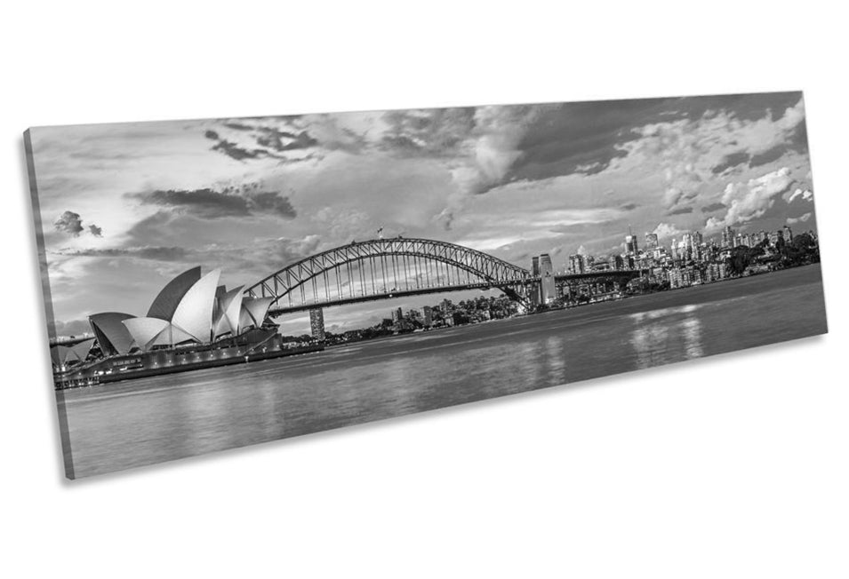 Sydney Harbour City Skyline B&W