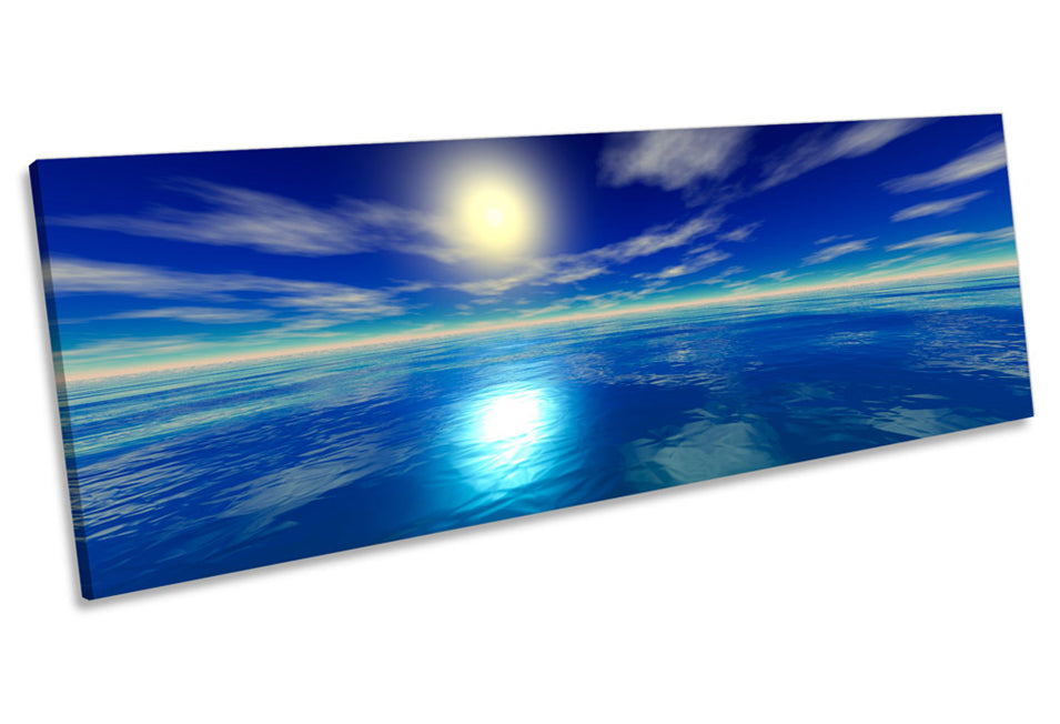 Blue Digital Sunset Seascape