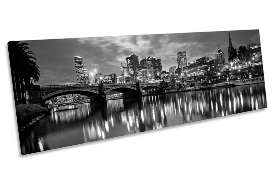 Melbourne Australia Skyline B&W
