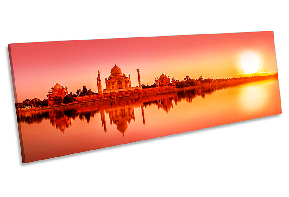 Taj Mahal India Sunset Orange