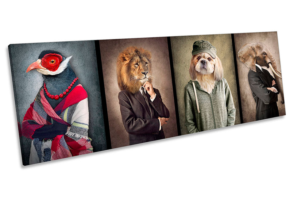 Funny Animal Hipsters Multi-Coloured