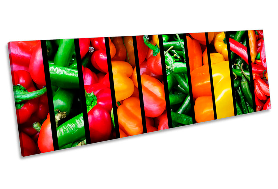 Chilli Pepper Food Collage Multi-Coloured