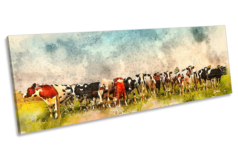 Cow Field Farm Grunge Multi-Coloured