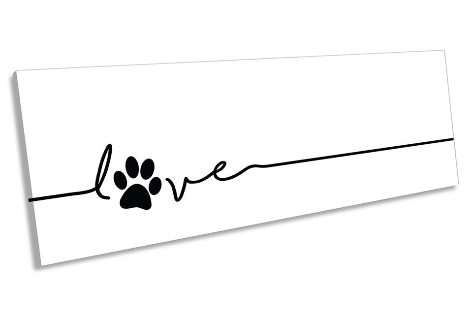 Dog Love Typography White