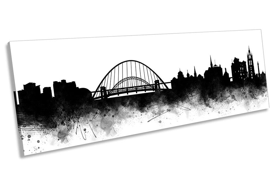 Newcastle Abstract City Skyline Black