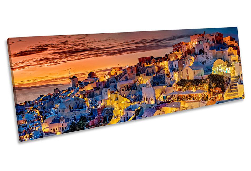 Santorini Greek Island Sunset Orange