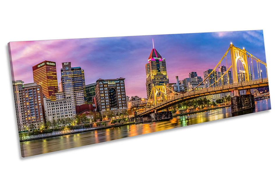 Pittsburgh City Skyline Sunset Multi-Coloured