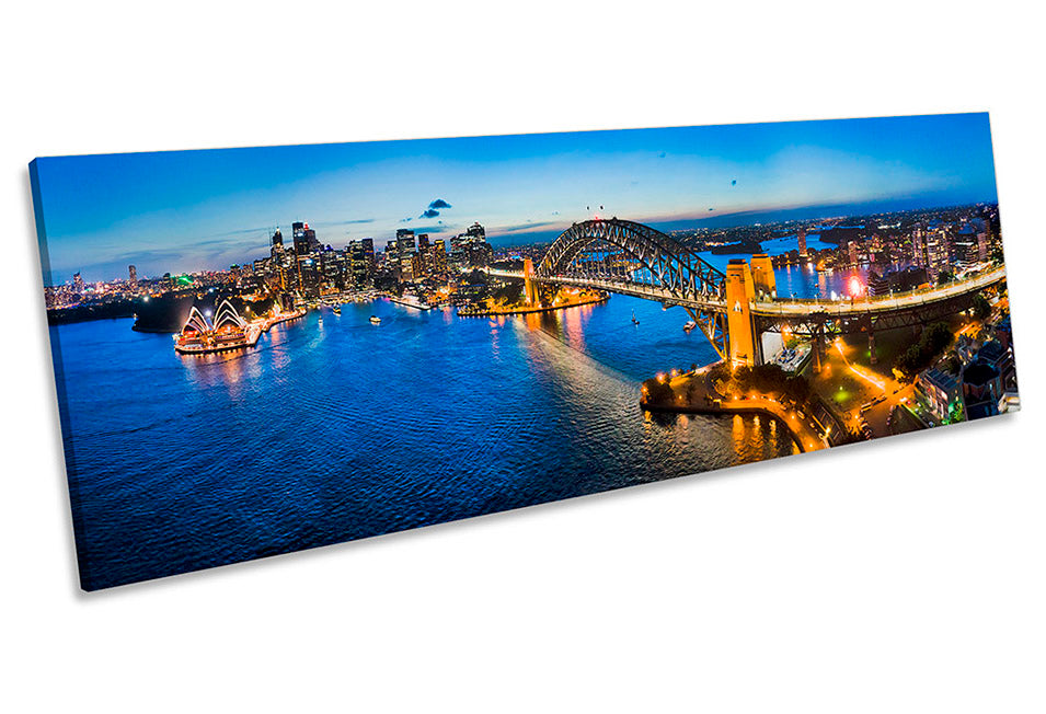 Sydney Harbour City Skyline Blue