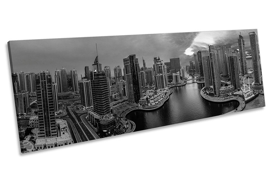 Dubai Marina Skyscrapers Black & White