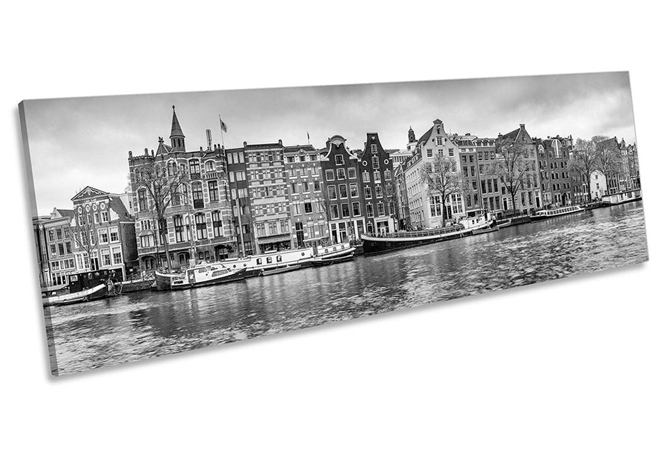 Amsterdam City Canal Black & White