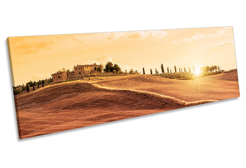 Tuscany Landscape Sunset Orange