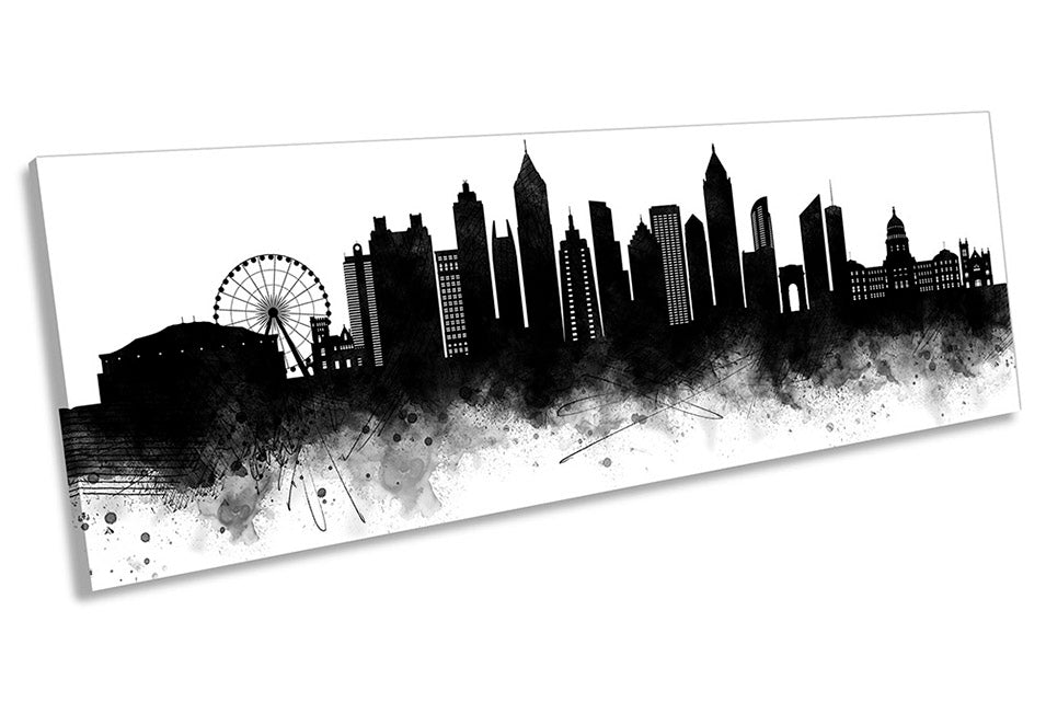 Atlanta Abstract City Skyline Black