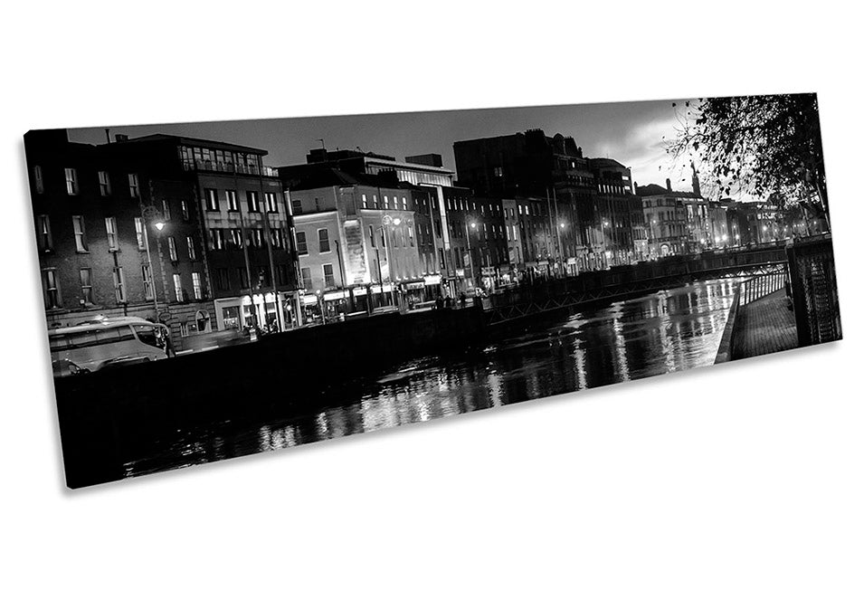 Dublin Liffey River City Black & White