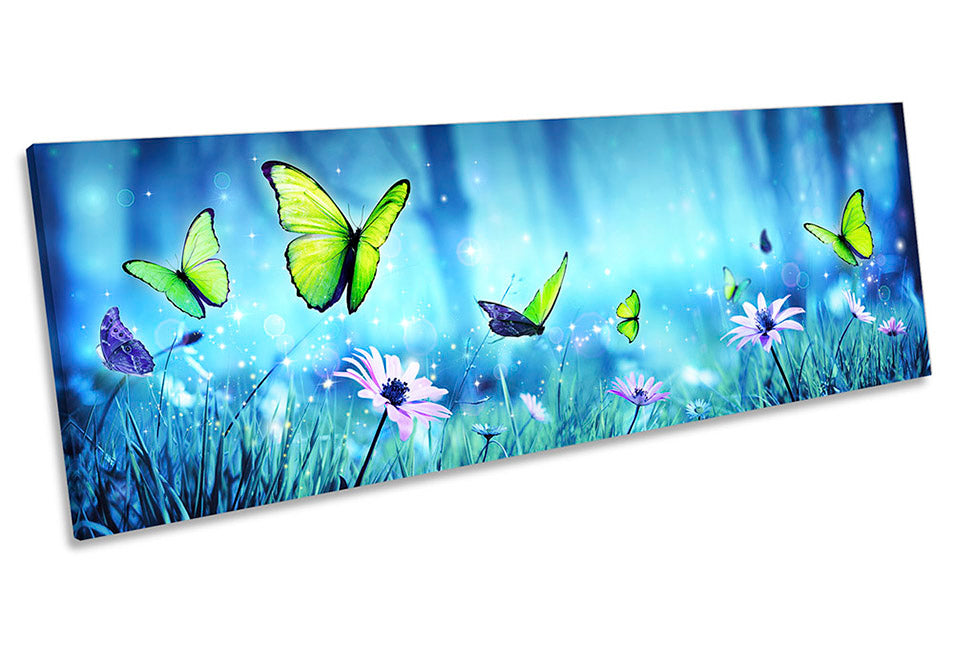Majestic Butterfly Floral Blue