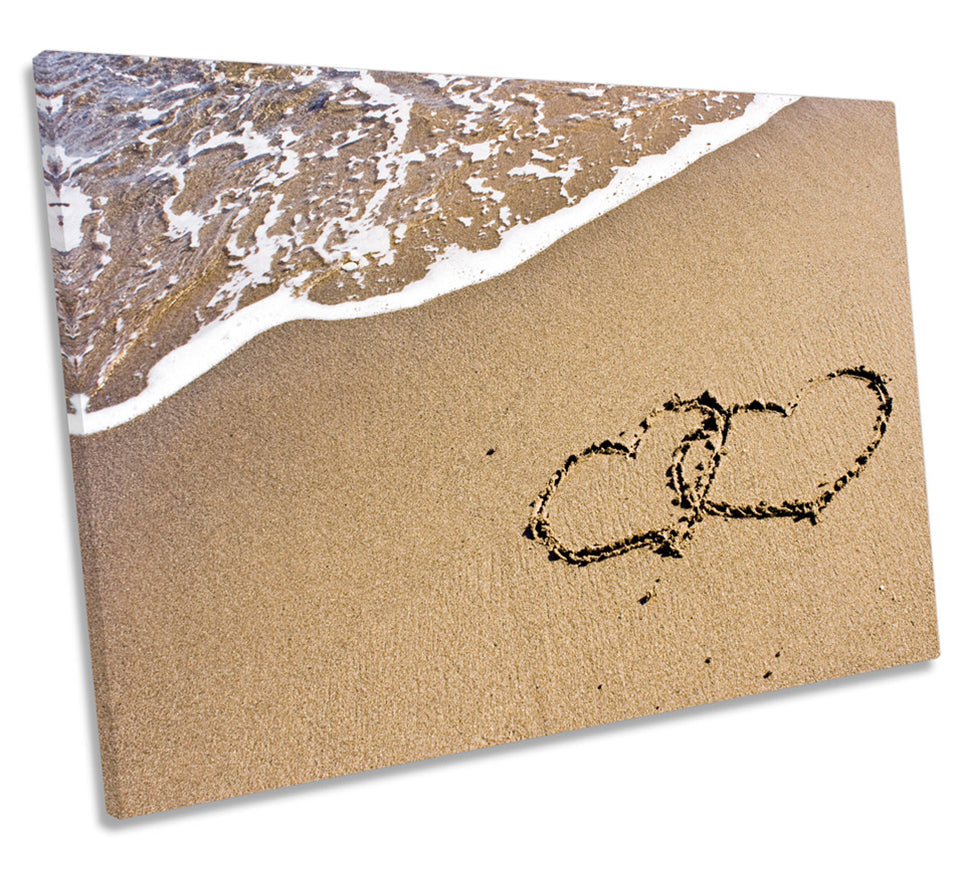 Beach Love Hearts Sand
