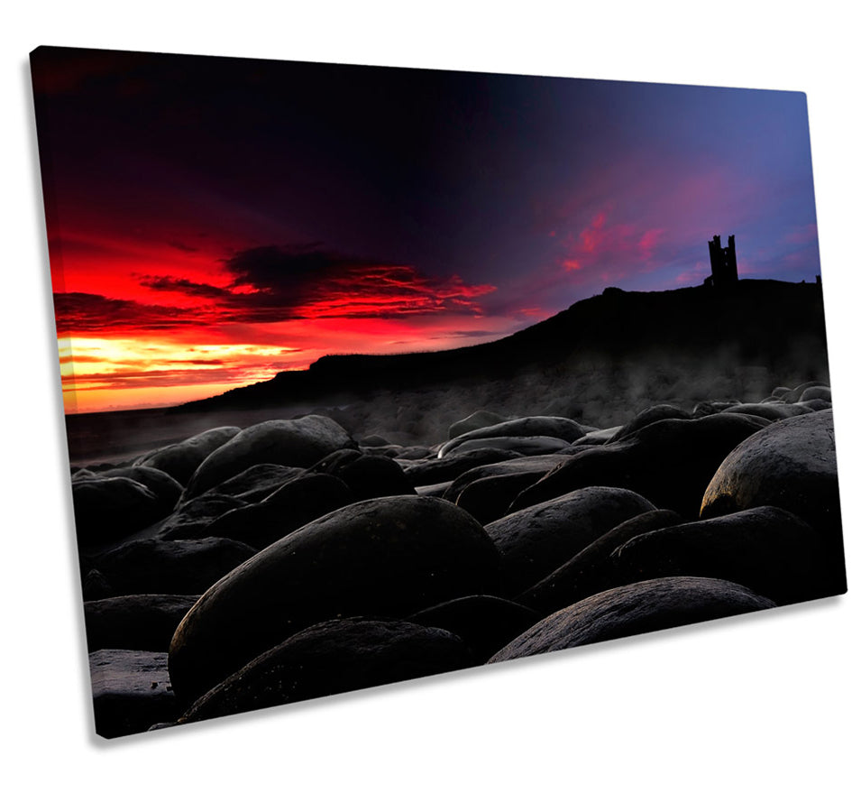 Dunstanburgh Castle Sunset Beach